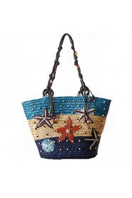 Trend Woman Beach Bag Straw Bag And Woven Handbag Shoulder Bag Multi purpose Travel Bag Straw