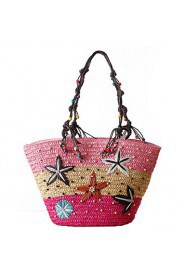 Trend Woman Beach Bag Straw Bag And Woven Handbag Shoulder Bag Multi purpose Travel Bag Straw