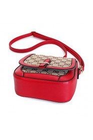 Women PU Saddle Shoulder Bag / Satchel Gold / Red / Black