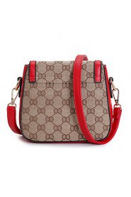 Women PU Saddle Shoulder Bag / Satchel Gold / Red / Black