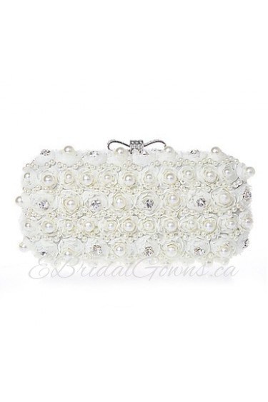 Chiffon Wedding/Special Occasion Clutches/Evening Handbags with Rhinestones/Imitation Pearls (More Colors)