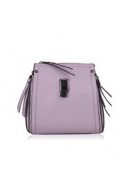 Women Cowhide Baguette Shoulder Bag Purple / Fuchsia