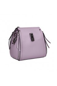 Women Cowhide Baguette Shoulder Bag Purple / Fuchsia