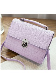 Women PU Baguette Shoulder Bag Pink / Purple / Gray / Black