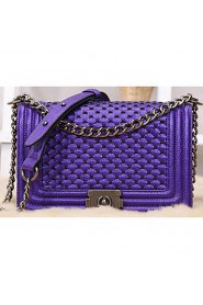 Women PU Sling Bag Shoulder Bag Purple / Blue / Gold / Brown / Black / Fuchsia