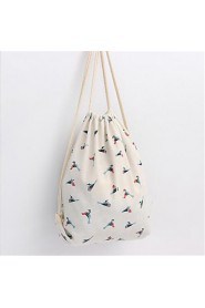 Women Casual Canvas Drawstring Backpack