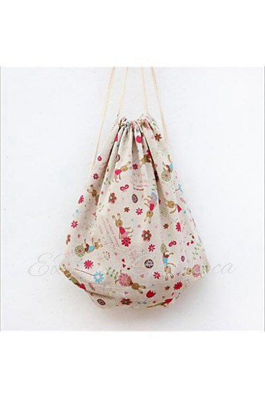 Women Casual Canvas Drawstring Backpack