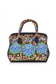 Women Canvas Bowling Shoulder Bag / Tote Multi color