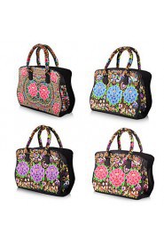 Women Canvas Bowling Shoulder Bag / Tote Multi color