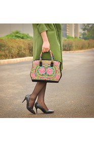 Women Canvas Bowling Shoulder Bag / Tote Multi color