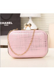 Women's Other Leather Type Baguette Shoulder Bag/Clutch White/Pink/Yellow/Gold/Black