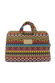 Laptop Briefcase, Bohemian Style Canvas Fabric Briefcase Carry Case Handbag for 12.9 iPad Pro 13.3 Inch Laptop