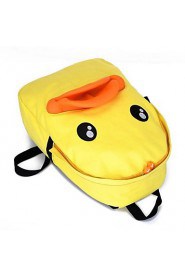 Unisex's School Bag Cartoon Duck Canvas Backpack Bag