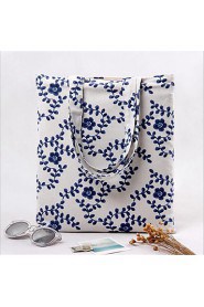 Women Casual Canvas Shoulder Bag Blue