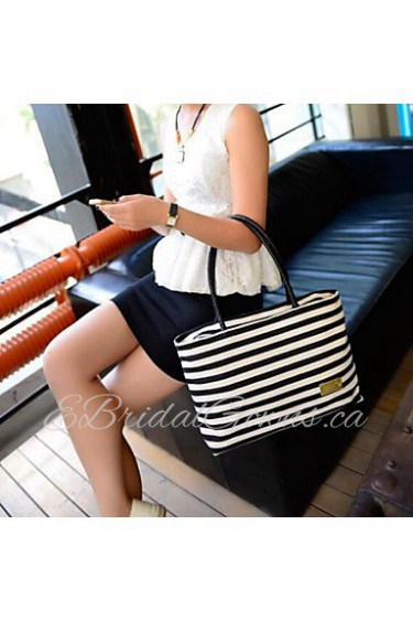 Women s' new fashion Stripes Canvas handbag