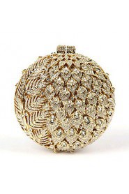 Women's Ball Shape Crystal Evening Clutch Box Minaudiere