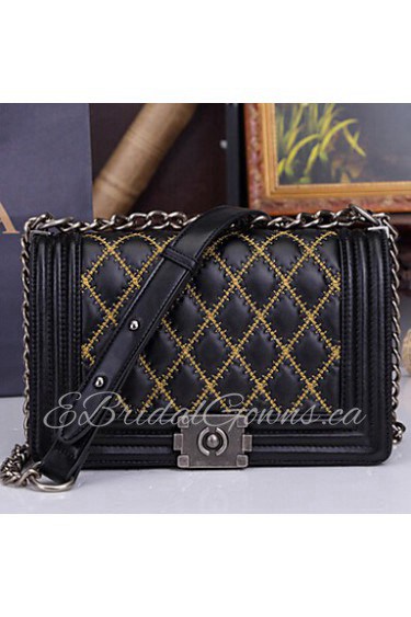 Women PU Sling Bag Shoulder Bag Black