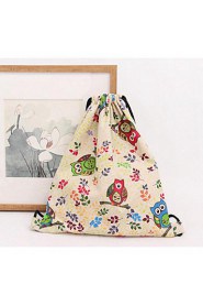 Women Casual Silk / Cotton Drawstring Backpack