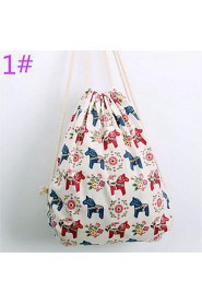 Women Casual Canvas Drawstring Backpack