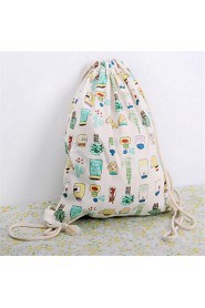 Women Casual Canvas Drawstring Backpack