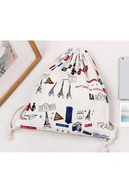 Women Casual Silk / Cotton Drawstring Backpack