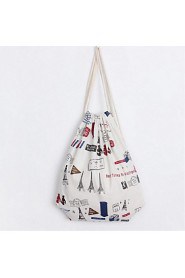 Women Casual Silk / Cotton Drawstring Backpack