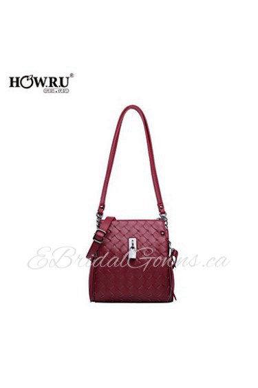 Women's PU Tote Bag/Single Shoulder Bag/Crossbody Bags Wine