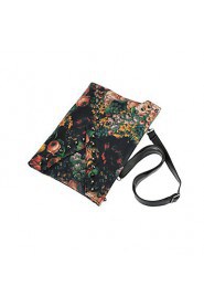 Women PU Leather Floral Print Rivet Envelope Clutch Bag Messenger Bag