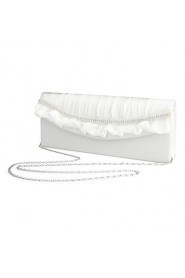 Beautiful Satin With Waterproof Fabric And Rhinestone/Ruffles Special Occasion Evening Handbags/Clutches