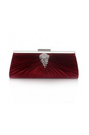 Satin Shell With Rhinestone Evening Handbags/ Clutches More Colors Available