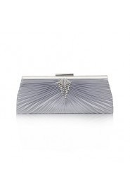 Satin Shell With Rhinestone Evening Handbags/ Clutches More Colors Available