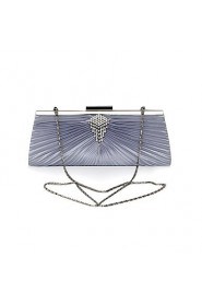 Satin Shell With Rhinestone Evening Handbags/ Clutches More Colors Available