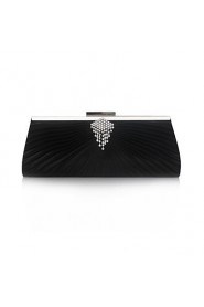 Satin Shell With Rhinestone Evening Handbags/ Clutches More Colors Available