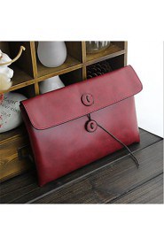 Women PU Baguette Clutch Brown / Red / Black