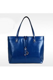 Women PU Barrel Shoulder Bag / Tote / Satchel Blue / Red / Black