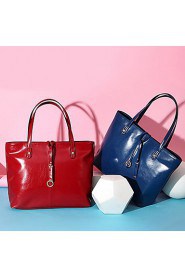 Women PU Barrel Shoulder Bag / Tote / Satchel Blue / Red / Black