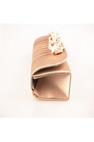 Women's Rose Silk Evening Bag Red Gold