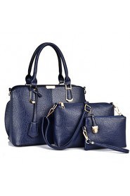 Women Formal / Casual / Office & Career / Shopping PU Tote Blue / Gold / Black