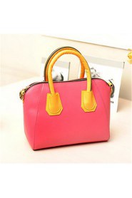 Women PU Baguette Tote White / Pink / Blue