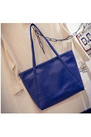 Women PU Shopper Tote White / Pink / Purple / Blue / Red / Black / Fuchsia