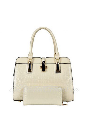 Women Formal / Casual / Office & Career / Shopping PU / Patent Leather Tote White / Blue / Red / Black