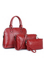 Women Formal / Casual / Office & Career / Shopping PU Tote White / Blue / Red / Black / Khaki / Burgundy