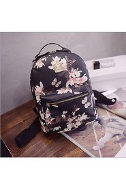 Women PU Bucket Backpack White / Pink / Black