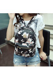 Women PU Bucket Backpack White / Pink / Black