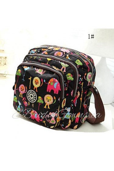 Women's The New European Style Fashion Flower Canvas Crossbody bag