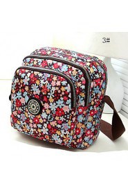 Women's The New European Style Fashion Flower Canvas Crossbody bag