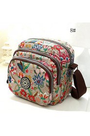 Women's The New European Style Fashion Flower Canvas Crossbody bag