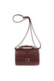 Women PU Sling Bag Shoulder Bag Brown / Black