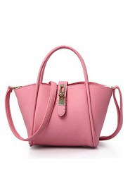 Women Casual PU Tote White / Pink / Purple / Blue / Black / Fuchsia