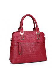 Women Formal / Casual / Office & Career / Shopping PU Tote Blue / Brown / Red / Black / Burgundy